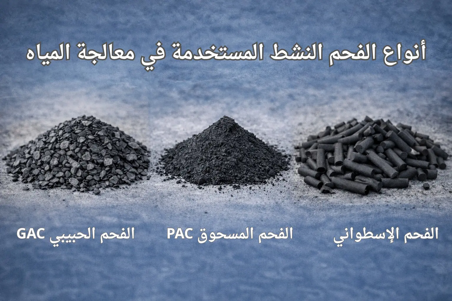 أنواع الفحم النشط المستخدمة في معالجة المياه